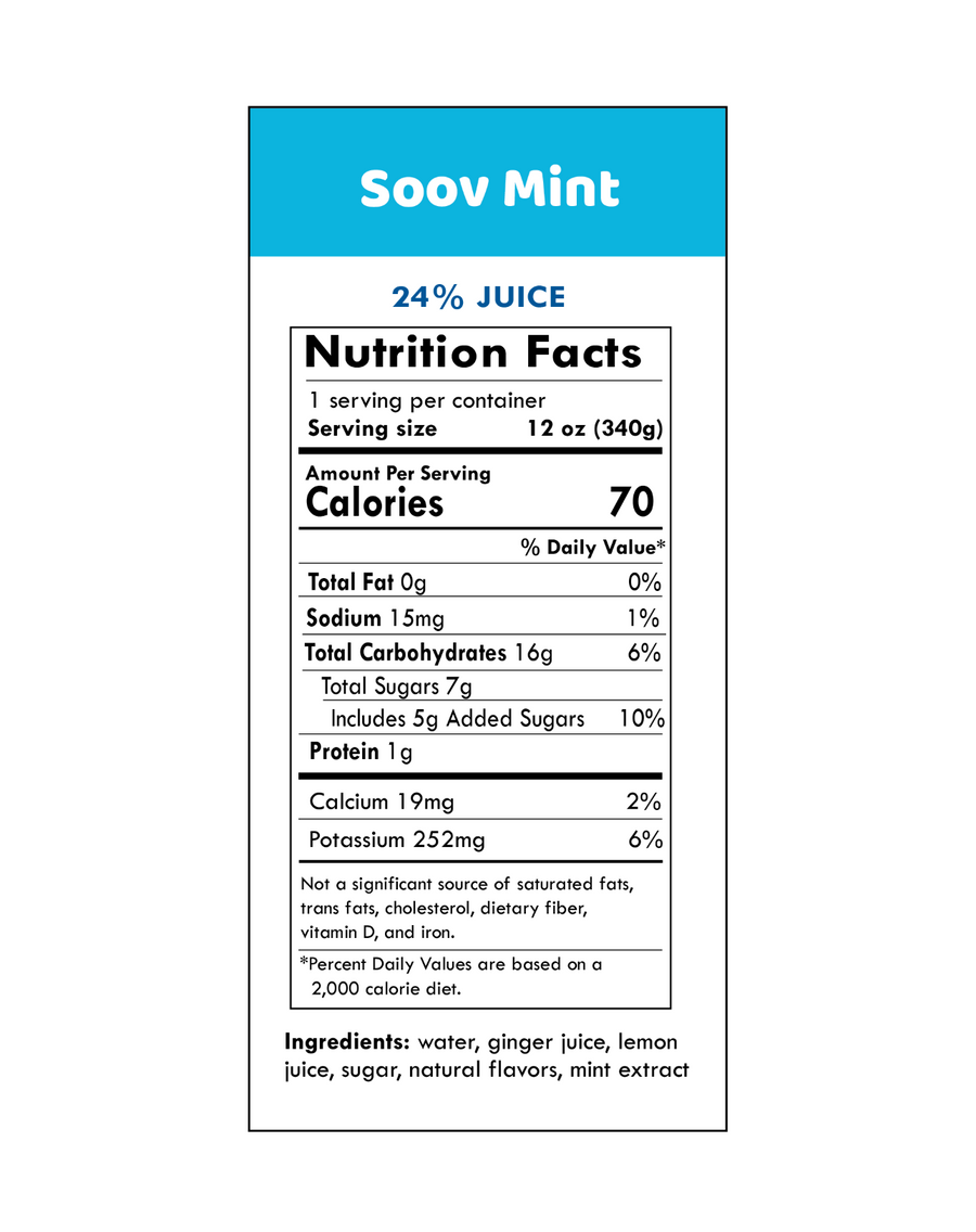 Soov Mint Nutrition Facts